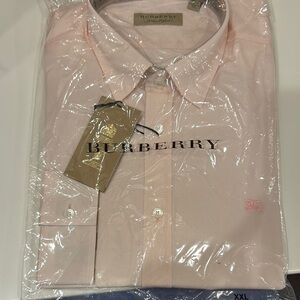 Burberry Men's Pink Shirt